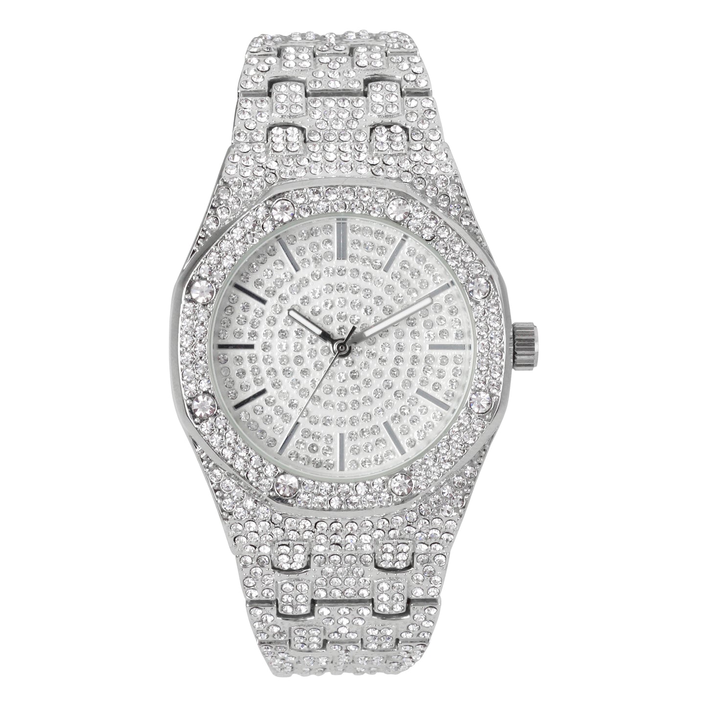 Urban Iced Out 42mm Metal Band Watch - 8651-MB