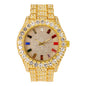 Urban Iced-Out Rainbow Dial 44mm Metal Band Watch - 8719R-MB