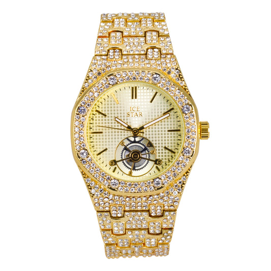 Urban Iced Out 42mm Metal Band Watch - 8832A-MB