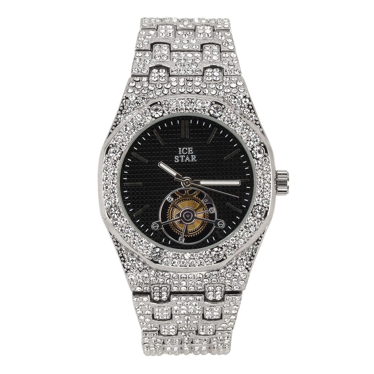 Urban Iced Out 42mm Metal Band Watch - 8832A-MB