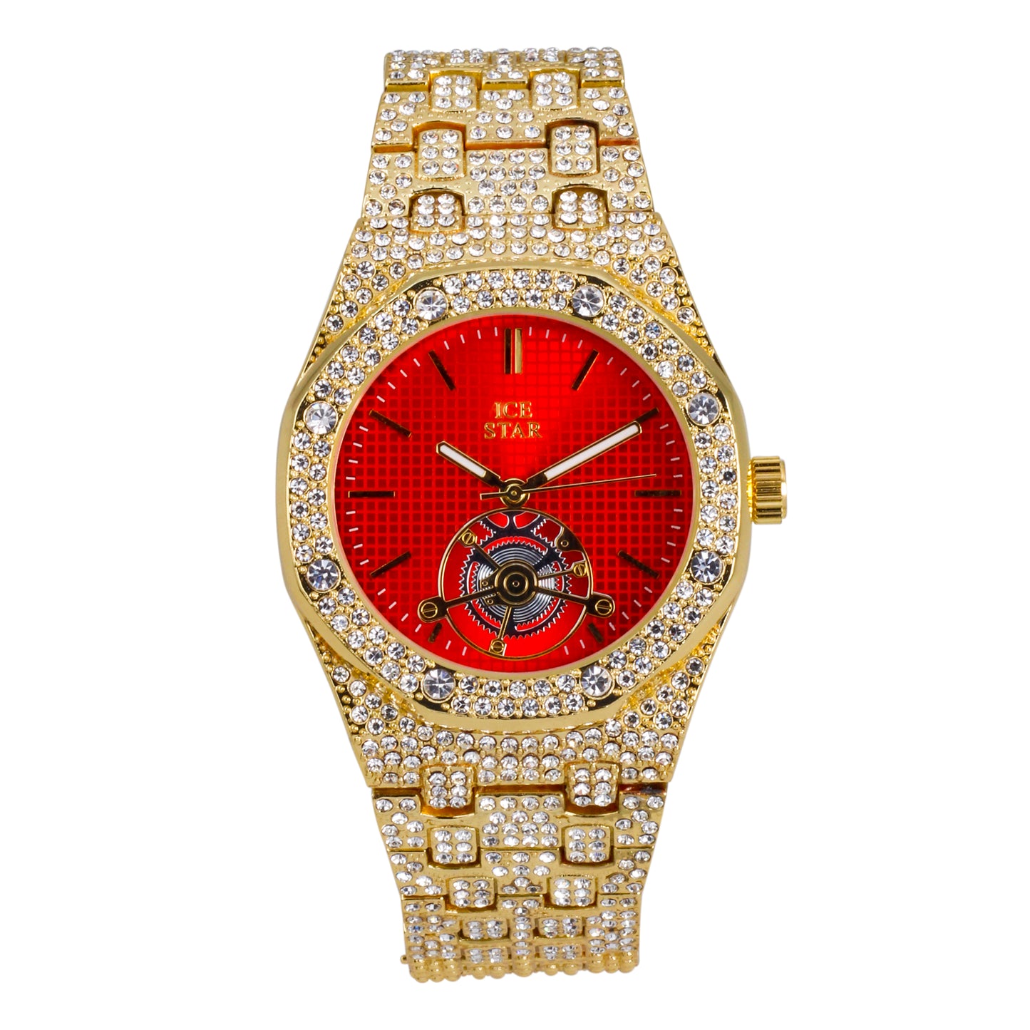 Urban Iced Out 42mm Metal Band Watch - 8832A-MB