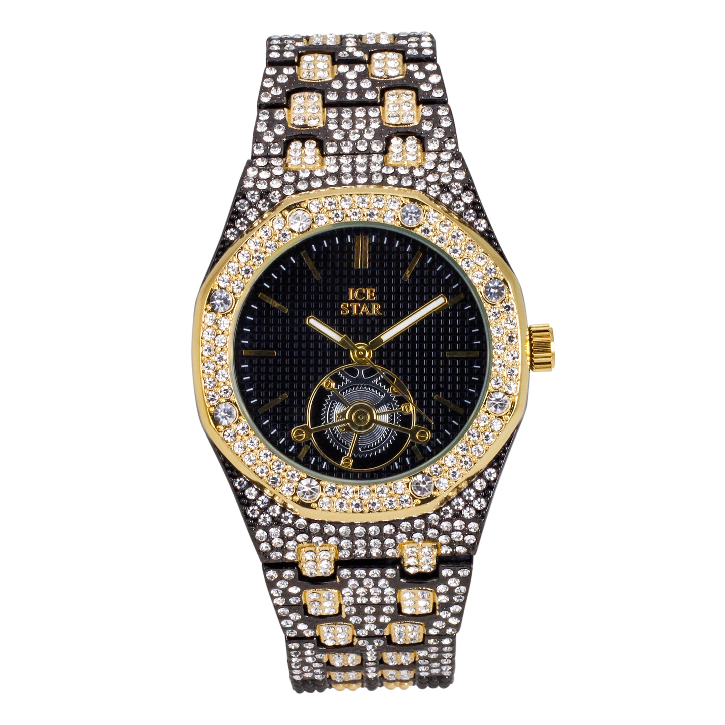 Urban Iced Out 42mm Metal Band Watch - 8832A-MB