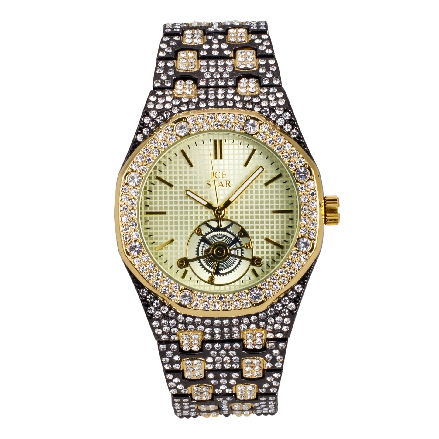 Urban Iced Out 42mm Metal Band Watch - 8832A-MB