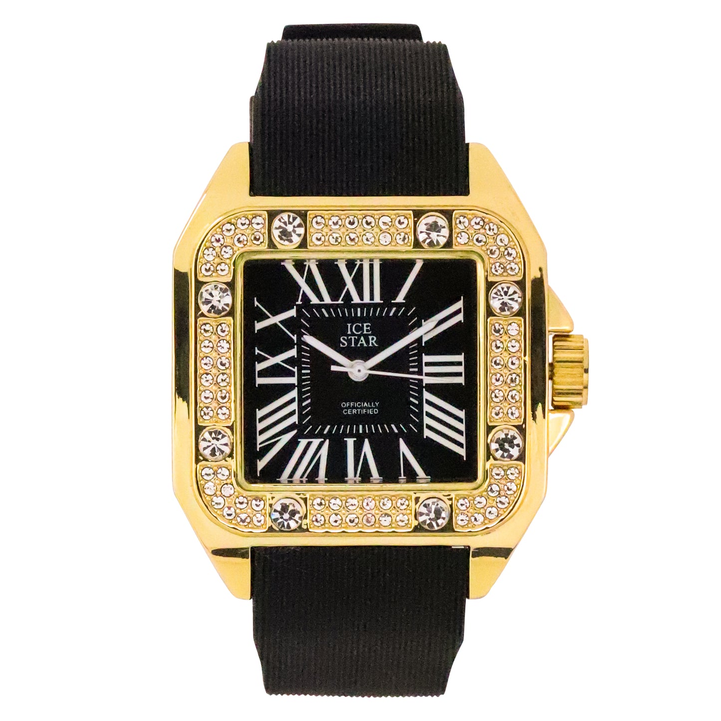 Urban 40mm Iced Out Square Watch - 8979B-SB