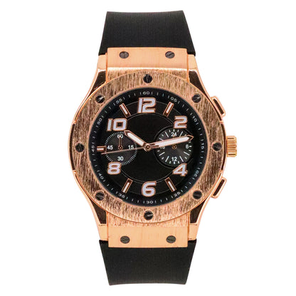 Mens Urban 44mm Silicone-Band Watch - 8985B-SB