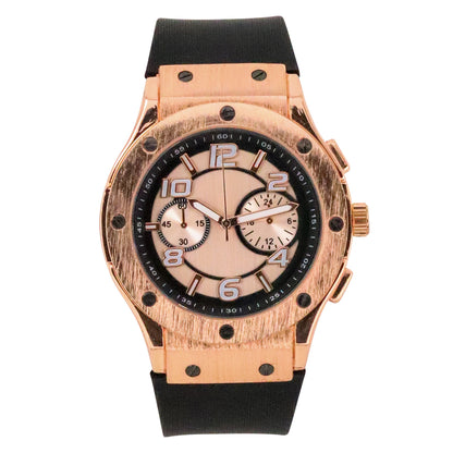 Mens Urban 44mm Silicone-Band Watch - 8985B-SB