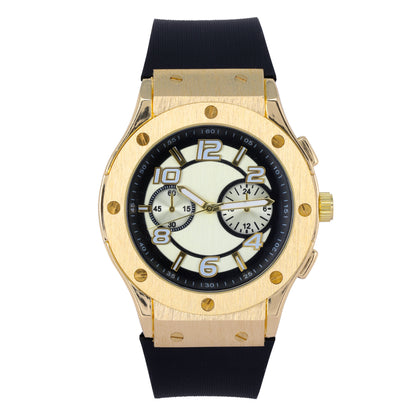 Mens Urban 44mm Silicone-Band Watch - 8985B-SB