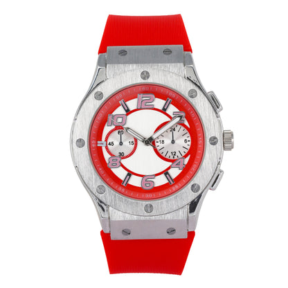 Mens Urban 44mm Silicone-Band Watch - 8985B-SB