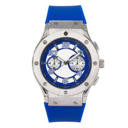 Mens Urban 44mm Silicone-Band Watch - 8985B-SB