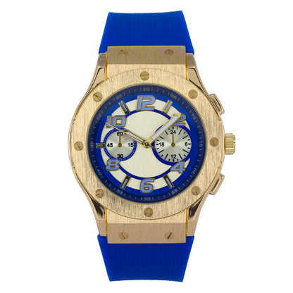 Mens Urban 44mm Silicone-Band Watch - 8985B-SB