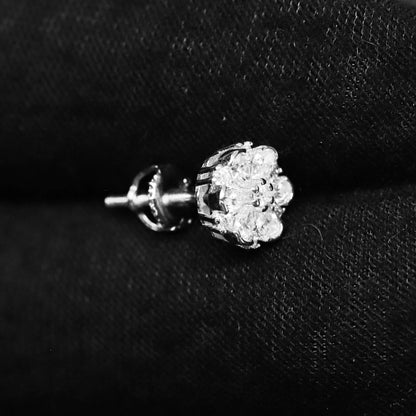 Diamond earring on a black background