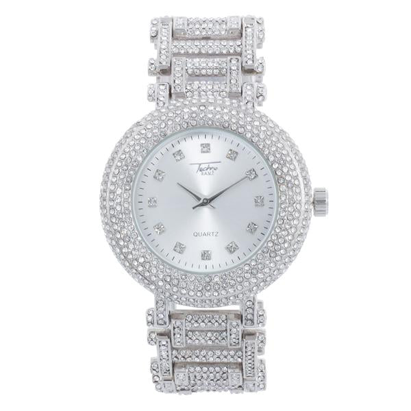 Urban Iced-Out Full Stone Metal Band Watch - 9109-MB