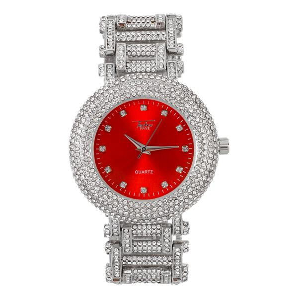 Urban Iced-Out Full Stone Metal Band Watch - 9109-MB
