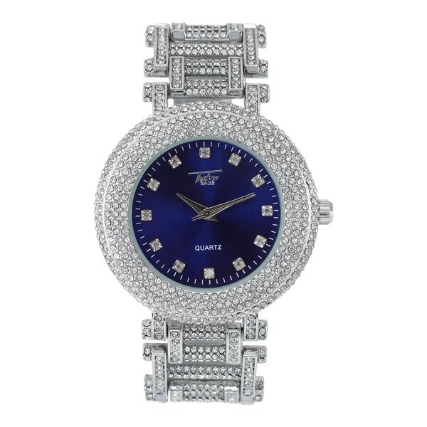 Urban Iced-Out Full Stone Metal Band Watch - 9109-MB