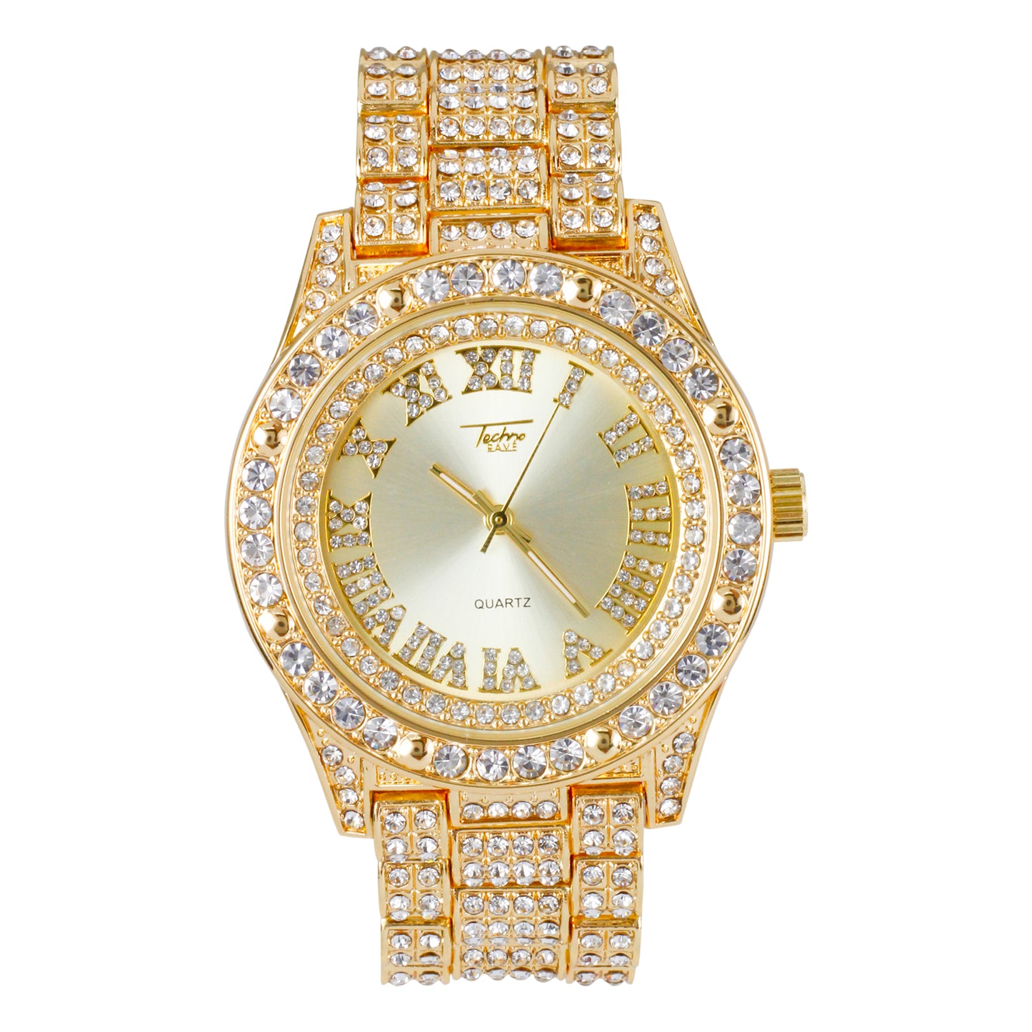 Urban Iced Out 43mm Metal Band Watch - 9165X-MB