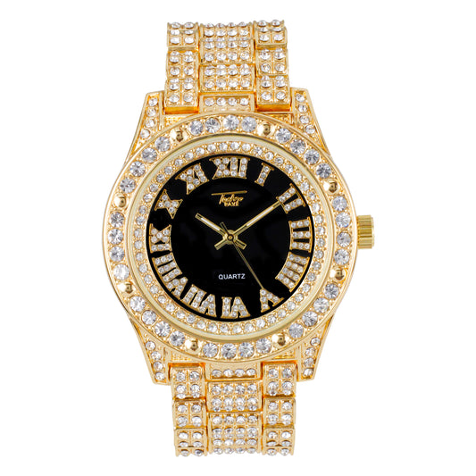 Urban Iced Out 43mm Metal Band Watch - 9165X-MB