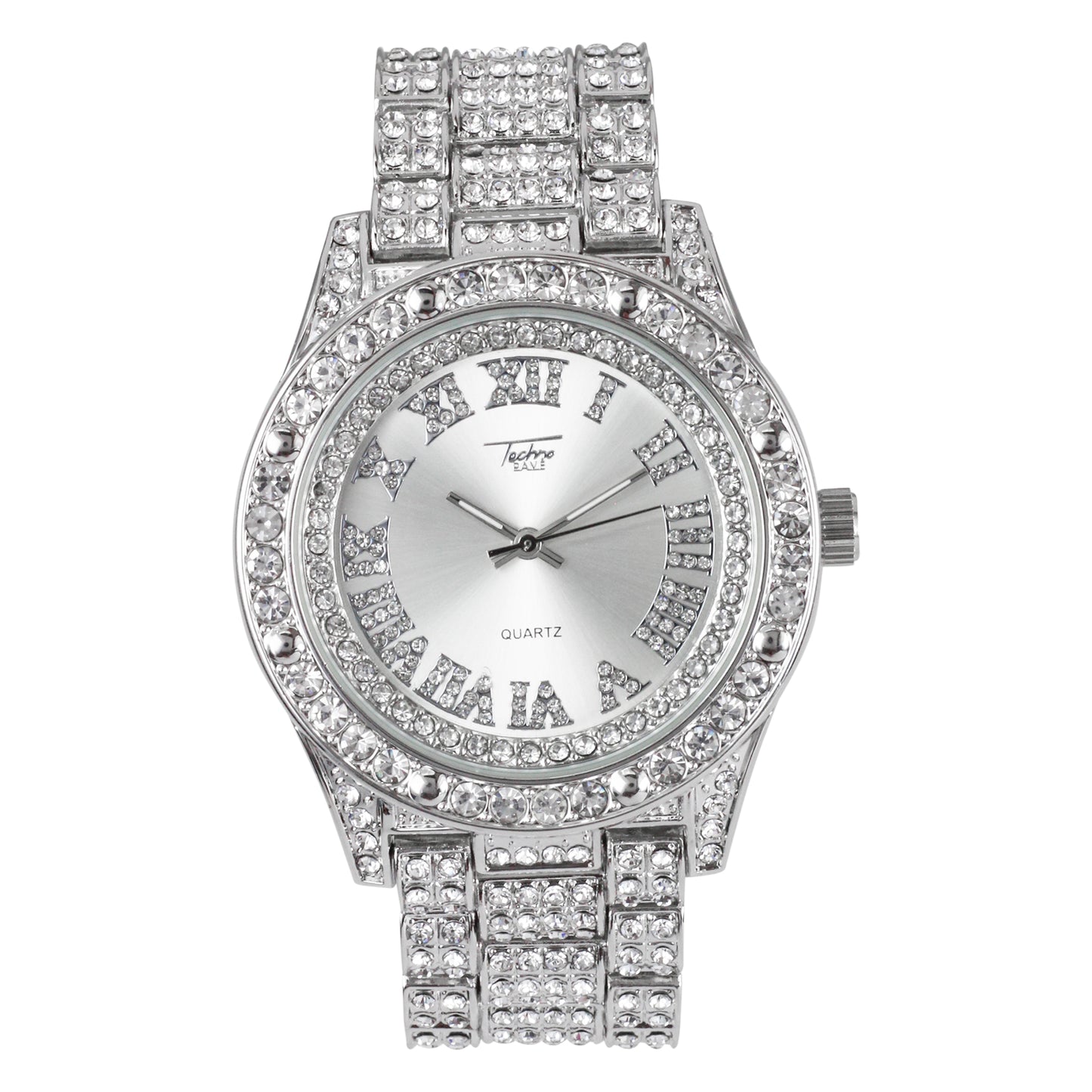 Urban Iced Out 43mm Metal Band Watch - 9165X-MB