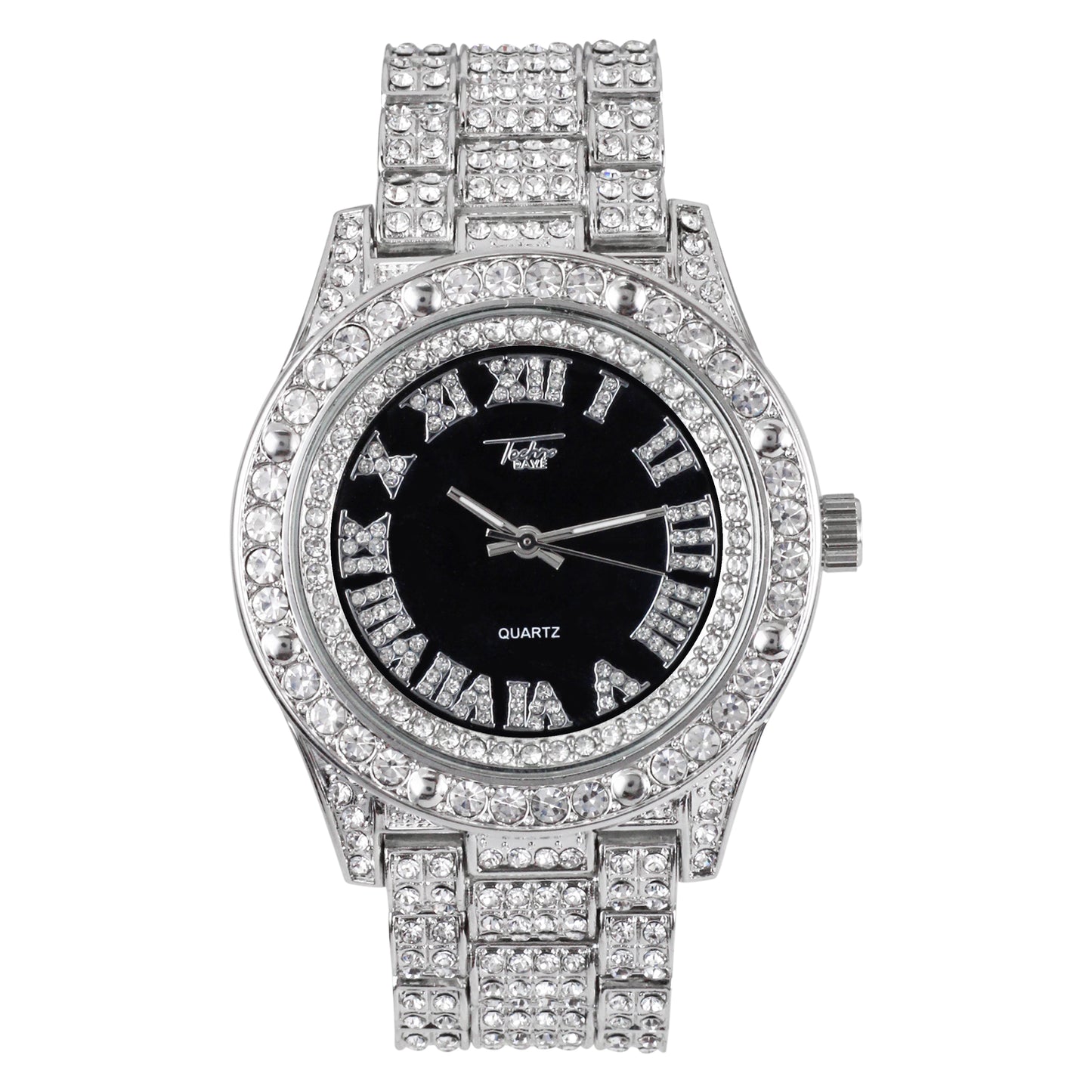 Urban Iced Out 43mm Metal Band Watch - 9165X-MB