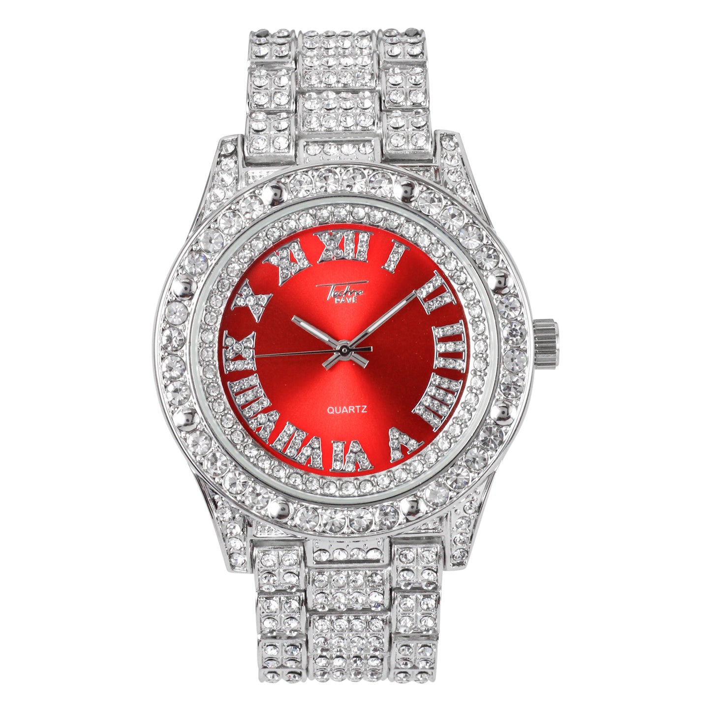 Urban Iced Out 43mm Metal Band Watch - 9165X-MB