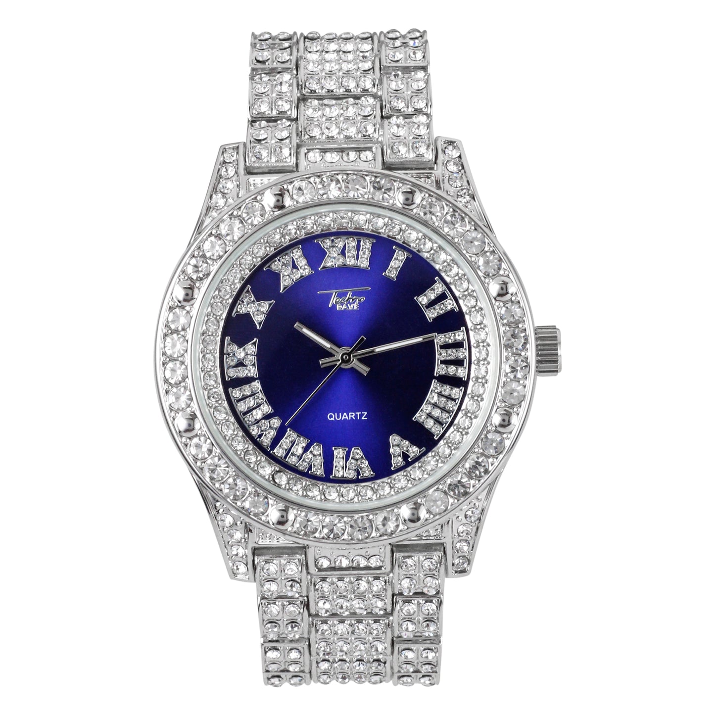 Urban Iced Out 43mm Metal Band Watch - 9165X-MB