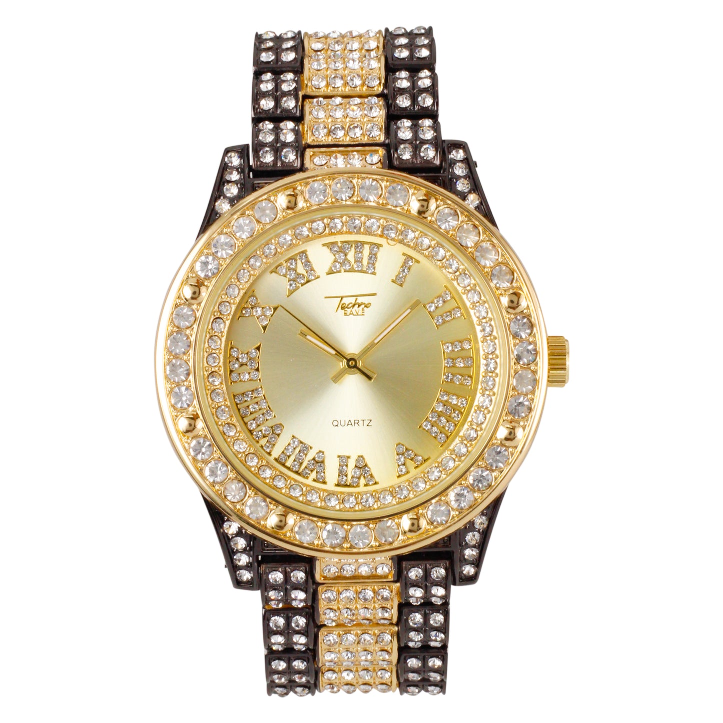 Urban Iced Out 43mm Metal Band Watch - 9165X-MB