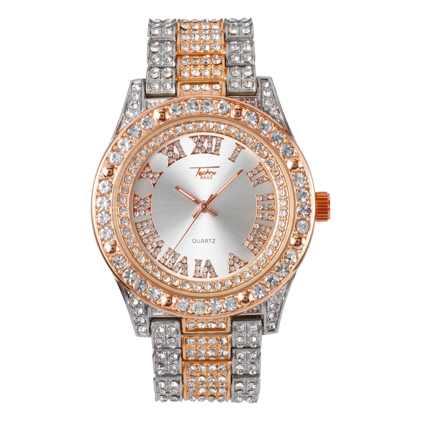 Urban Iced Out 43mm Metal Band Watch - 9165X-MB