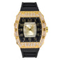 Iced Out 42.5mm Tonneau Watch - 9184-SB