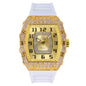 Iced Out 42.5mm Tonneau Watch - 9184-SB