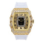 Iced Out 42.5mm Tonneau Watch - 9184-SB