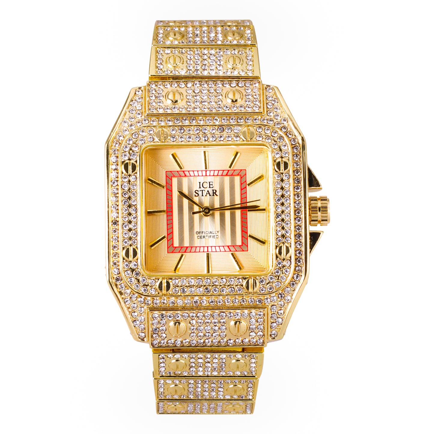 Urban 39mm Iced Out Square Watch - 9203-MB