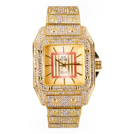 Urban 39mm Iced Out Square Watch - 9203-MB