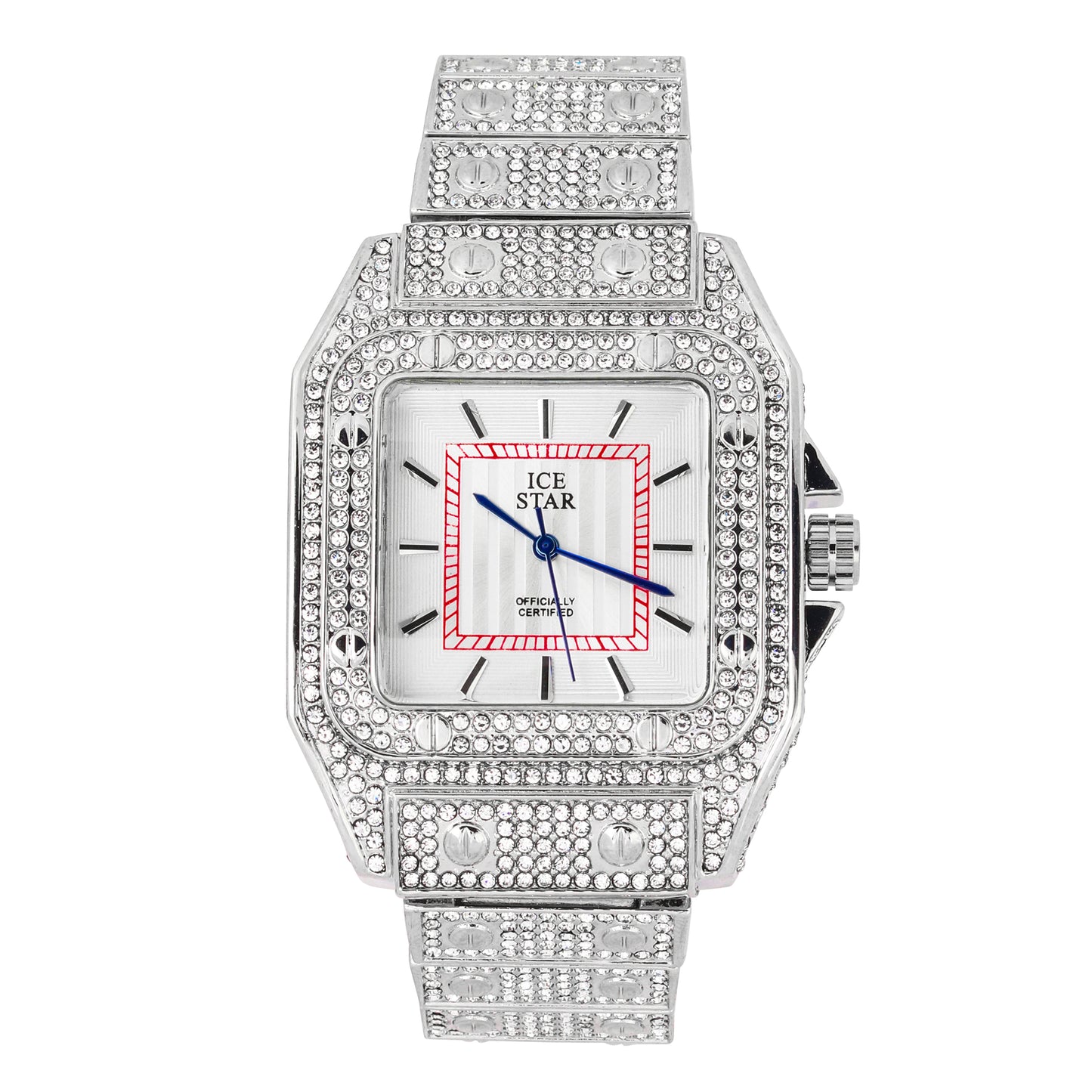 Urban 39mm Iced Out Square Watch - 9203-MB