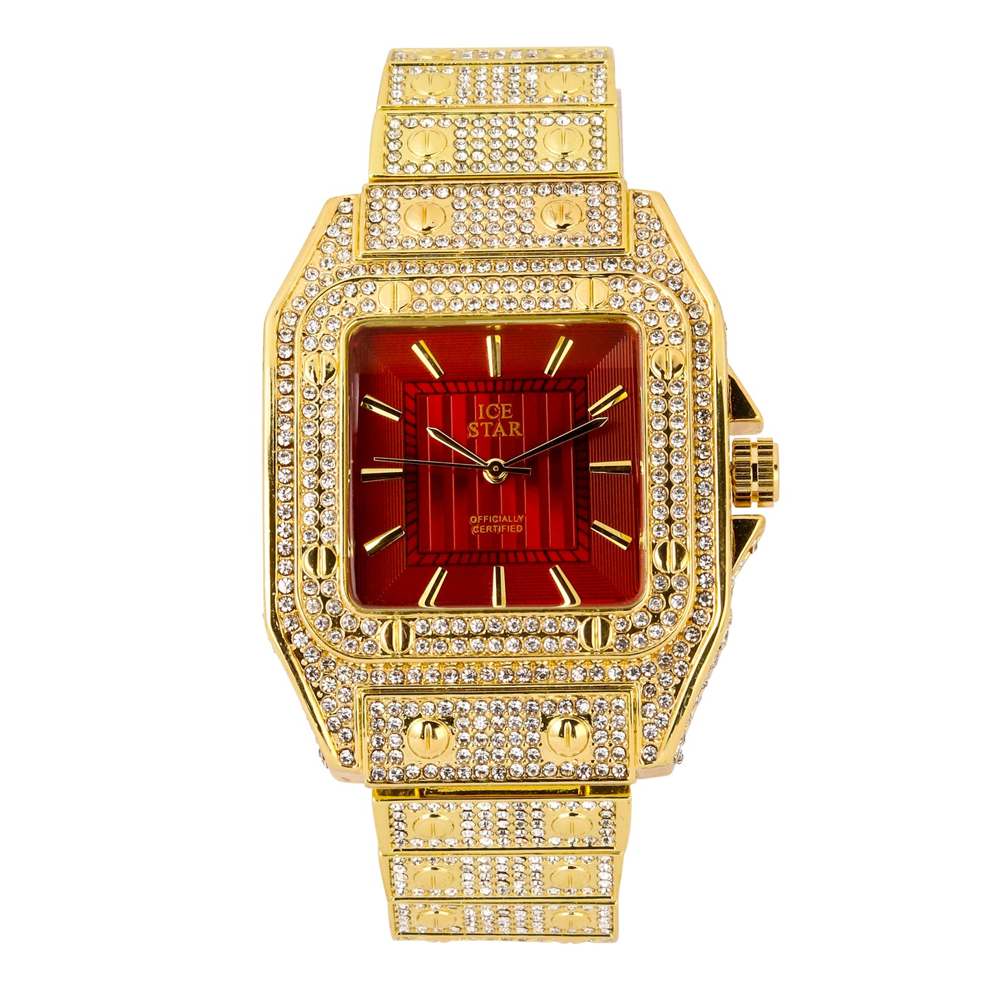 Urban 39mm Iced Out Square Watch - 9203-MB