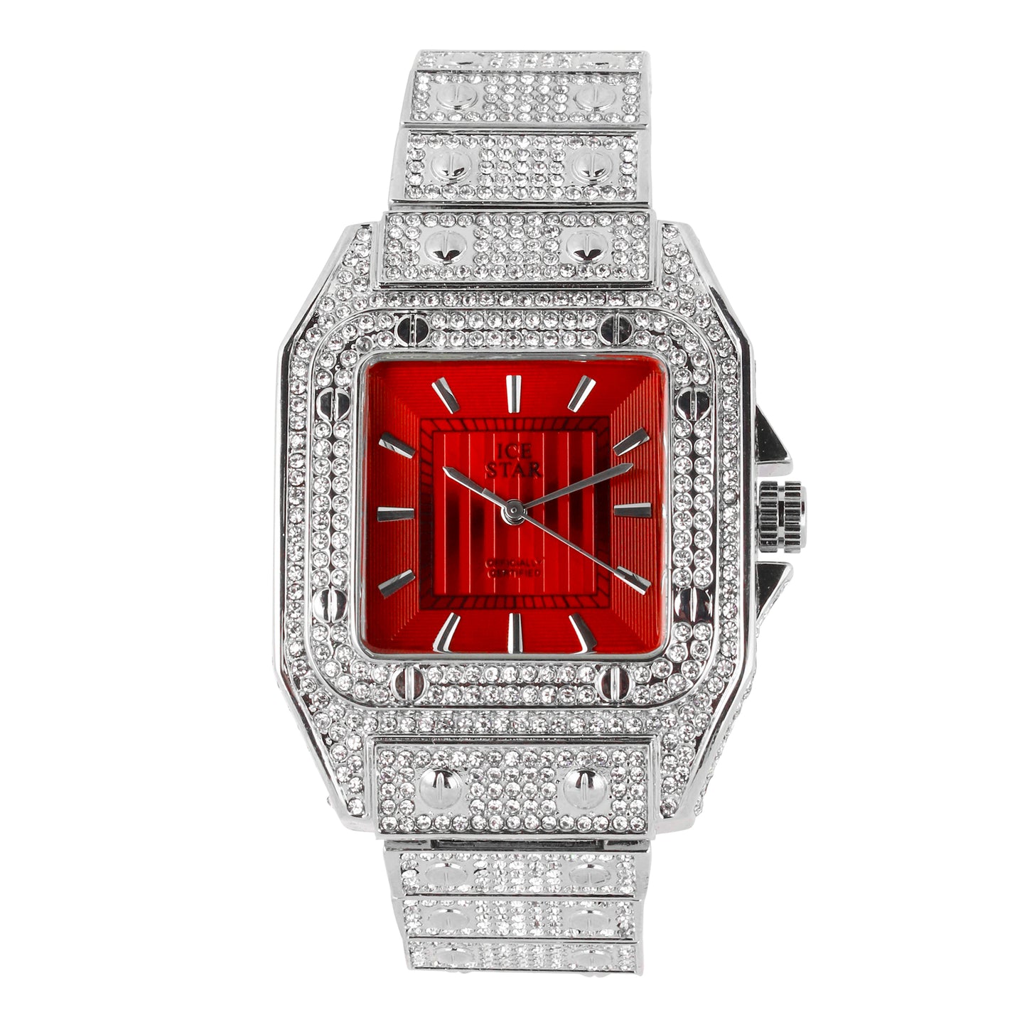 Urban 39mm Iced Out Square Watch - 9203-MB