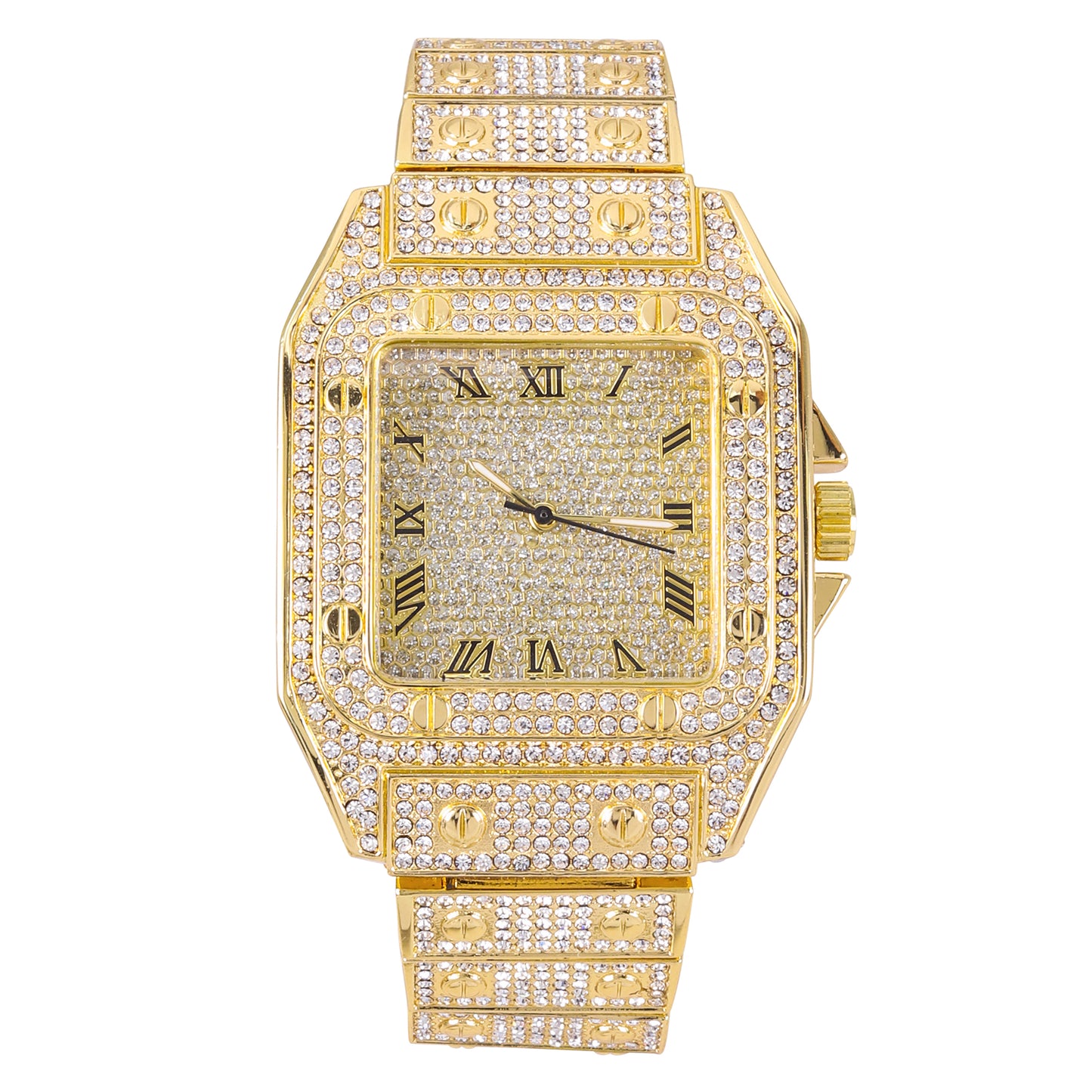 Urban 39mm Iced Out Square Watch - 9203V-MB