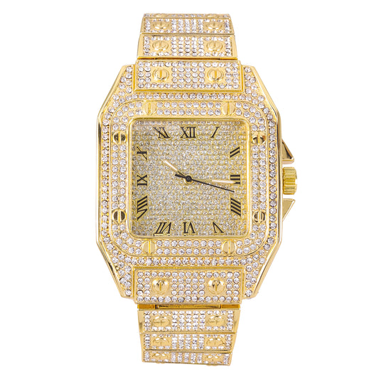 Urban 39mm Iced Out Square Watch - 9203V-MB