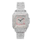Ladies Iced-Out 34mm Metal Band Watch - 9204L-MB