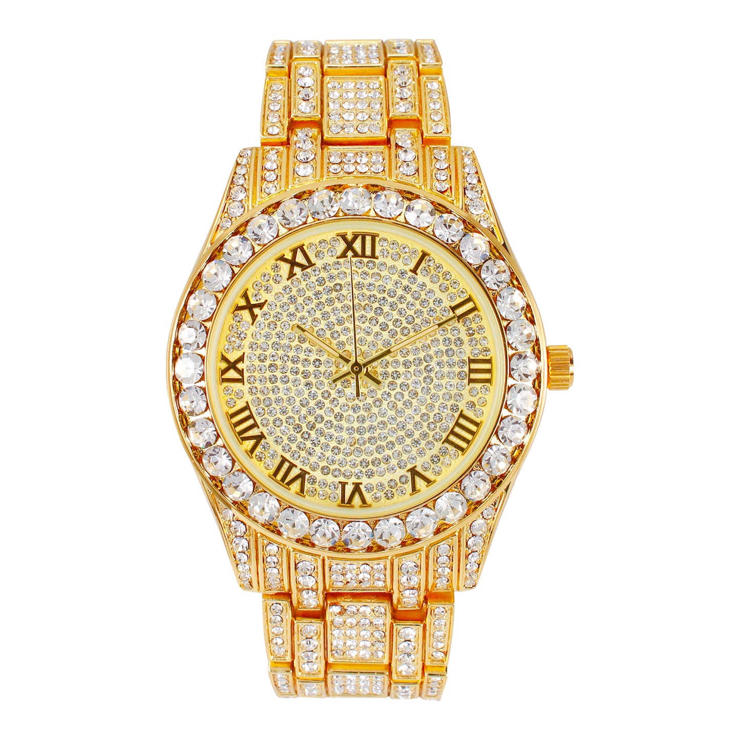 Urban Iced Out 41mm Metal Band Watch - 9447A-MB