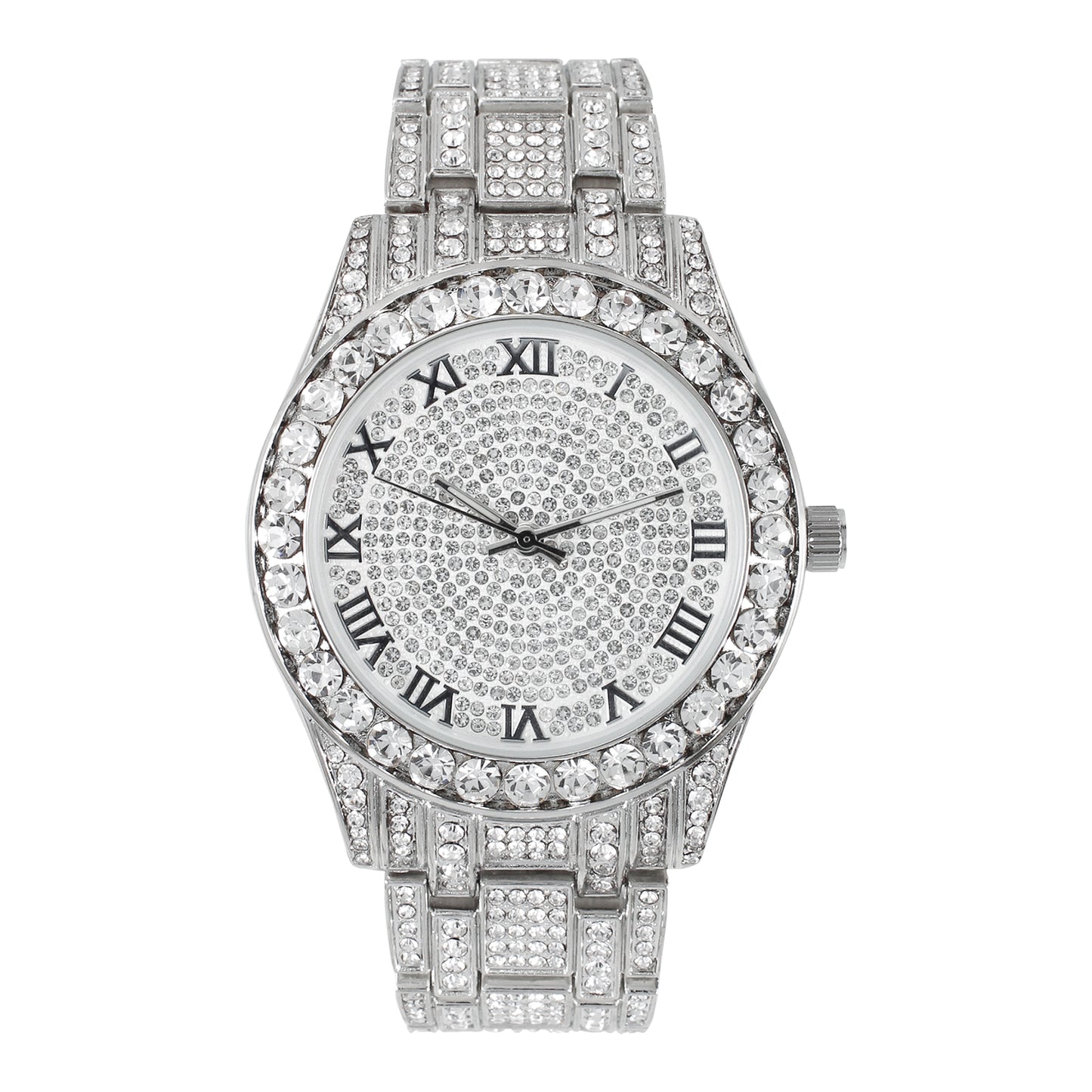 Urban Iced Out 41mm Metal Band Watch - 9447A-MB