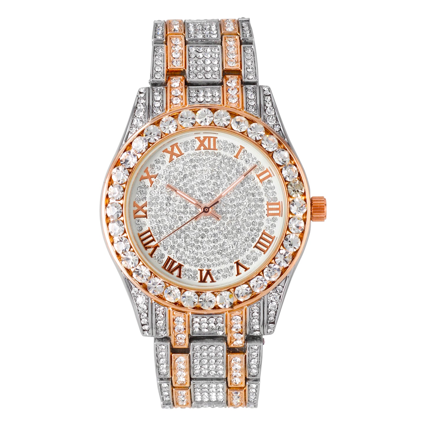 Urban Iced Out 41mm Metal Band Watch - 9447A-MB