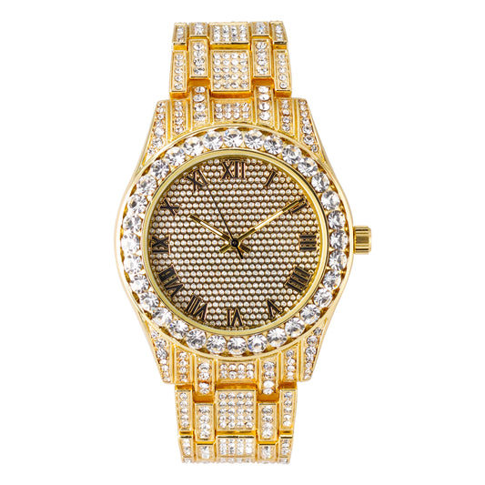 Urban Iced Out 41mm Metal Band Watch - 9447F-MB
