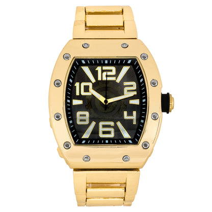 Iced Out 43mm Tonneau Watch - 9468-MB