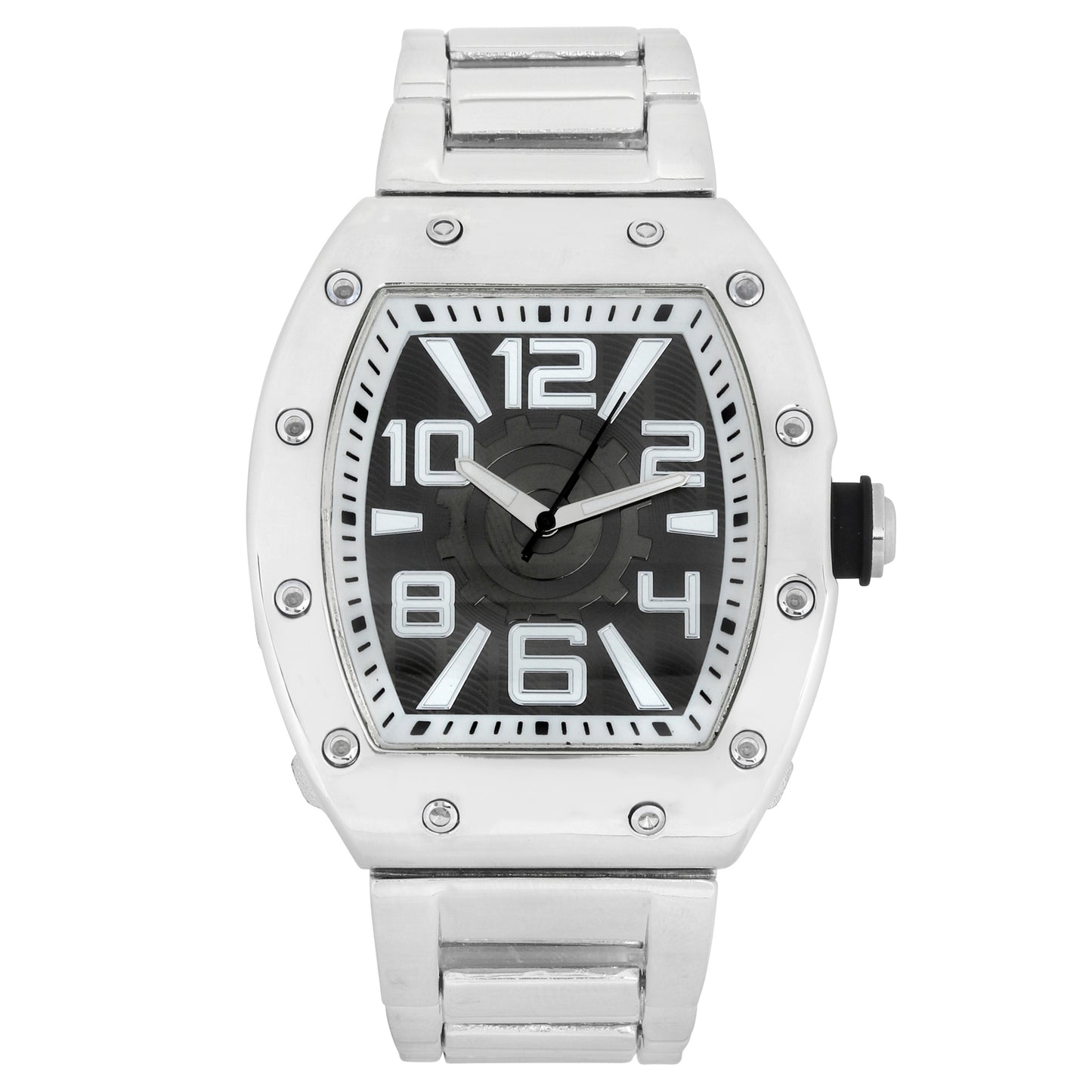 Iced Out 43mm Tonneau Watch - 9468-MB