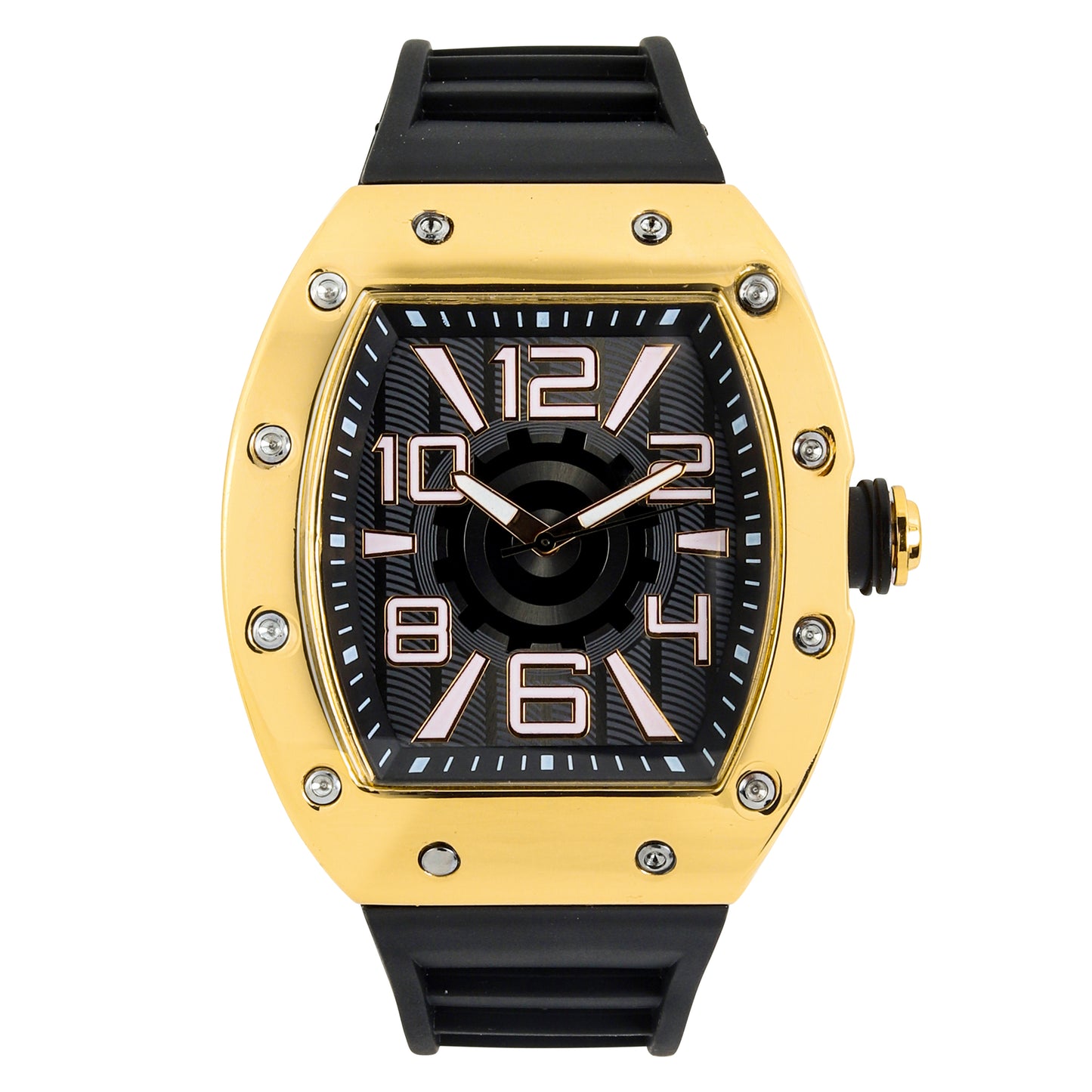 Iced Out 43mm Tonneau Watch - 9468-SB