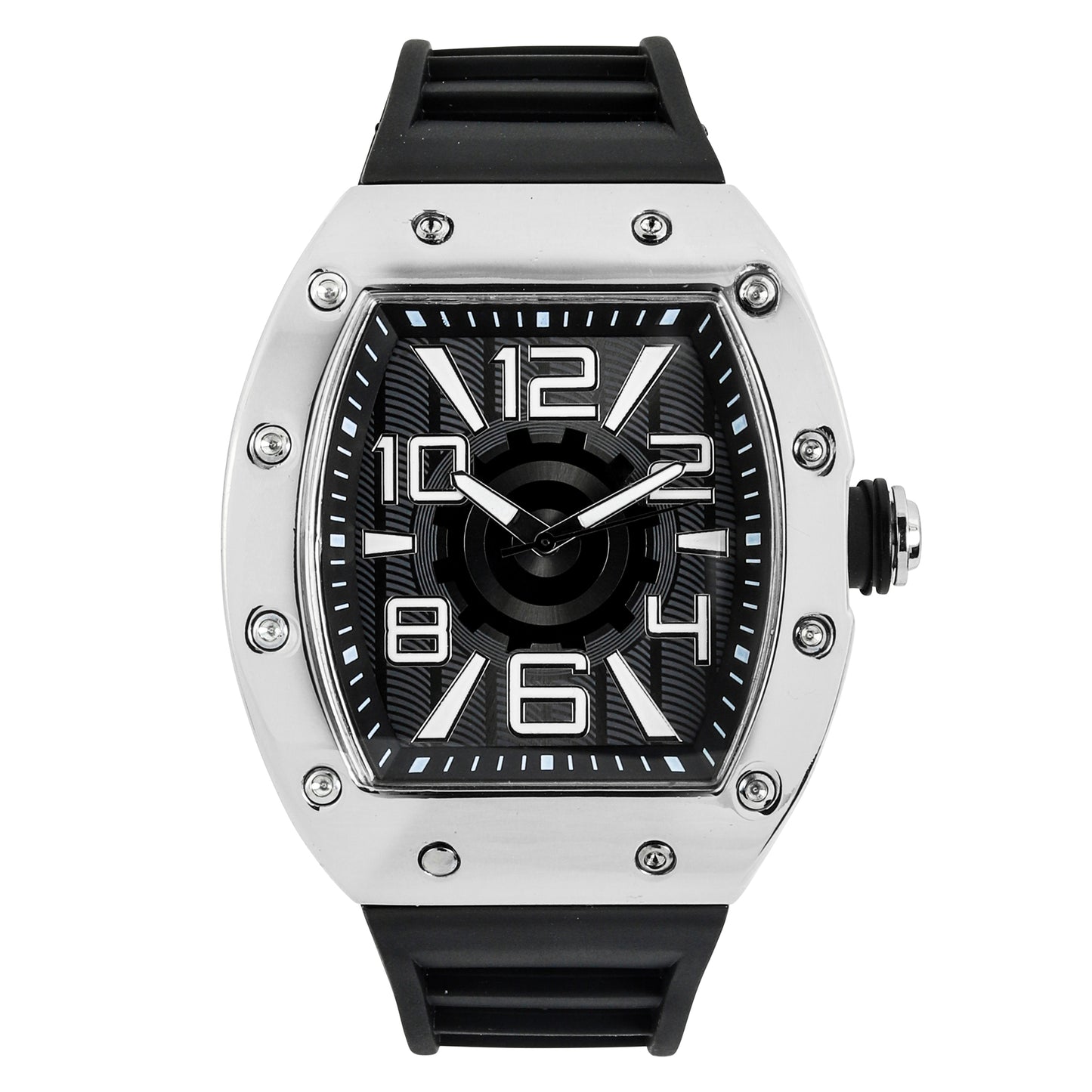 Iced Out 43mm Tonneau Watch - 9468-SB