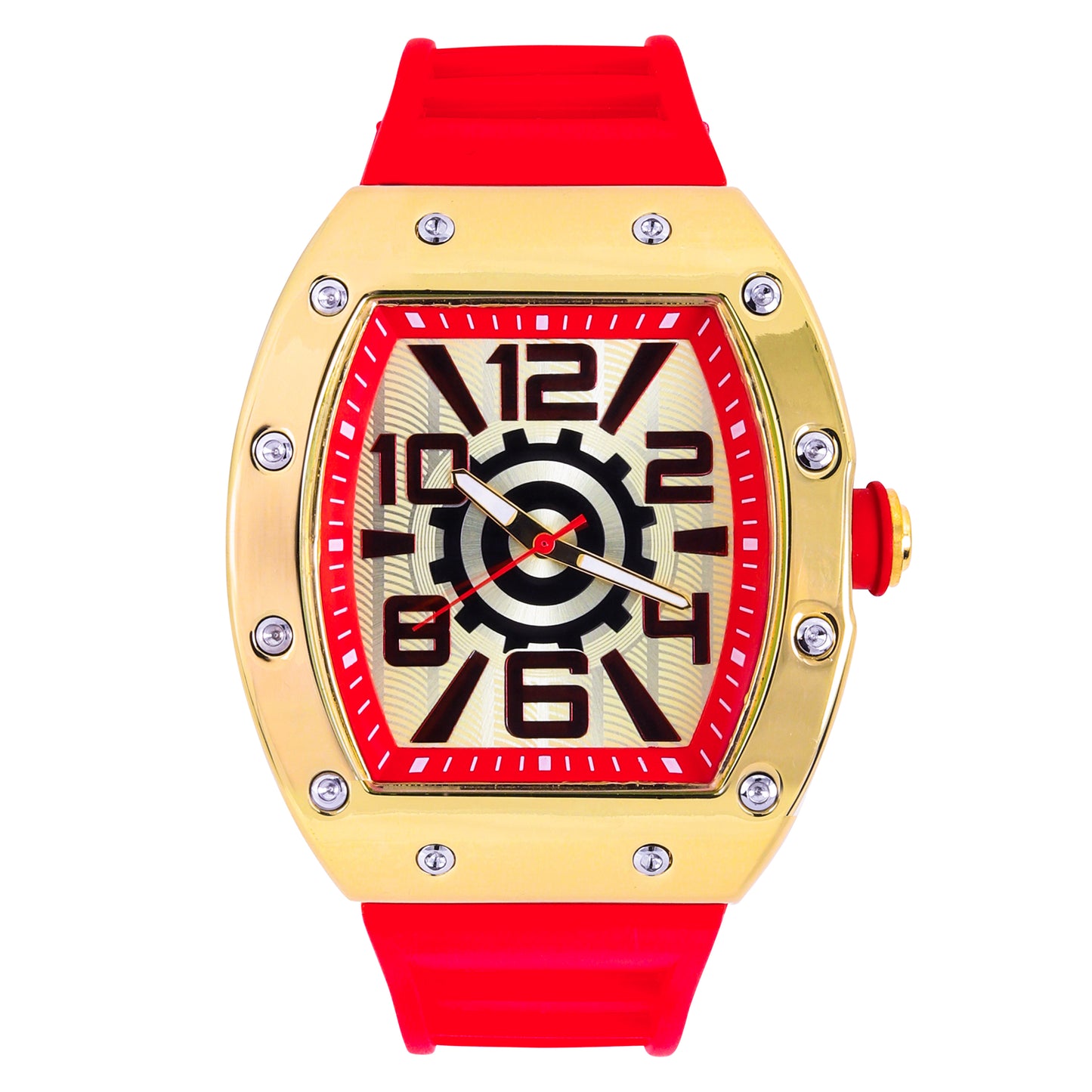 Iced Out 43mm Tonneau Watch - 9468-SB