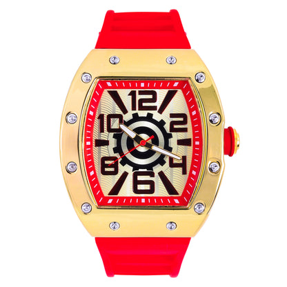 Iced Out 43mm Tonneau Watch - 9468-SB