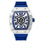 Iced Out 43mm Tonneau Watch - 9468-SB