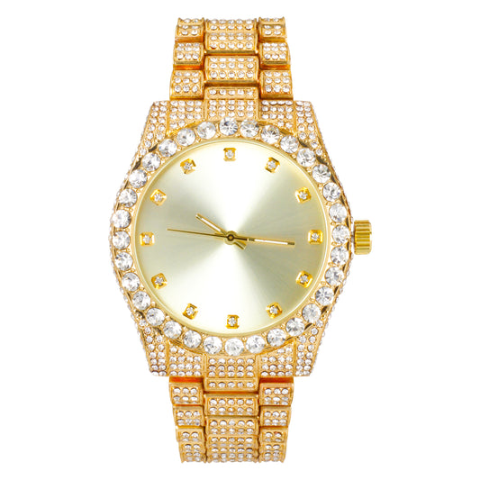 Urban Iced Out 42mm Metal Band Watch - 9478B-MB