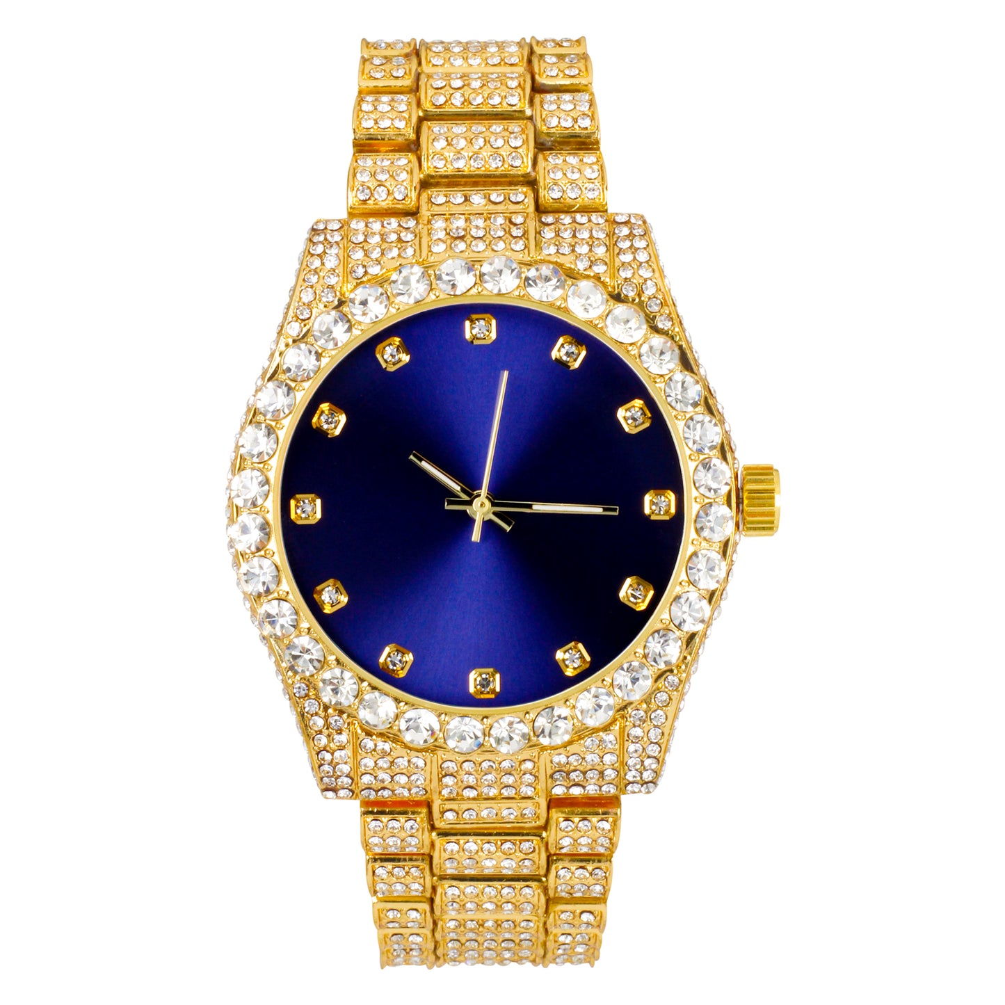 Urban Iced Out 42mm Metal Band Watch - 9478B-MB